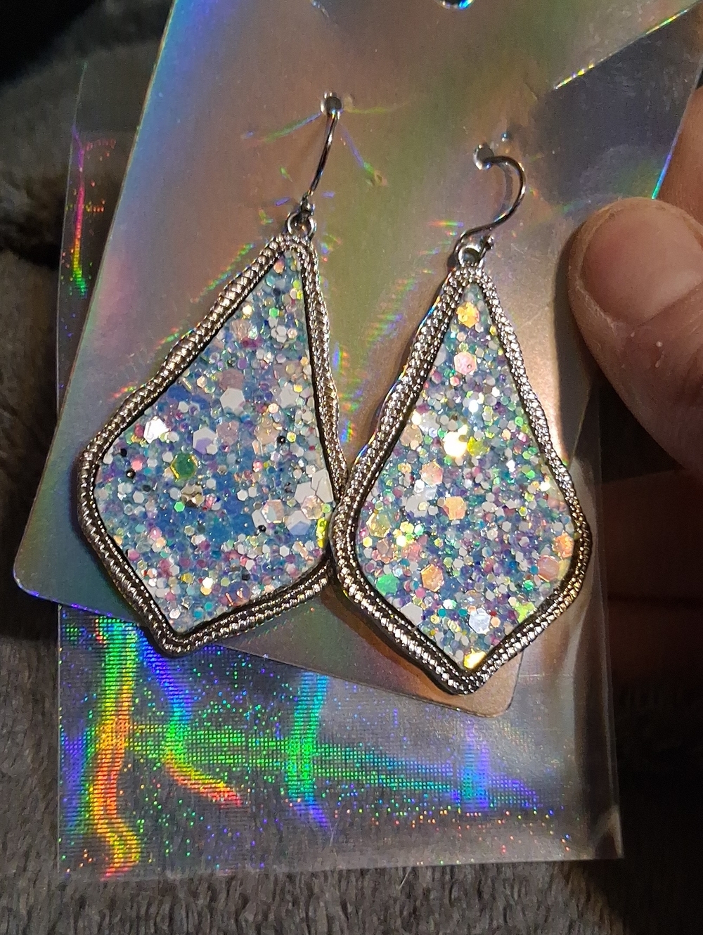 $8 Each Or Bundle 5/$20 Sparkling Light BLUE ONLY Glitter Earrings